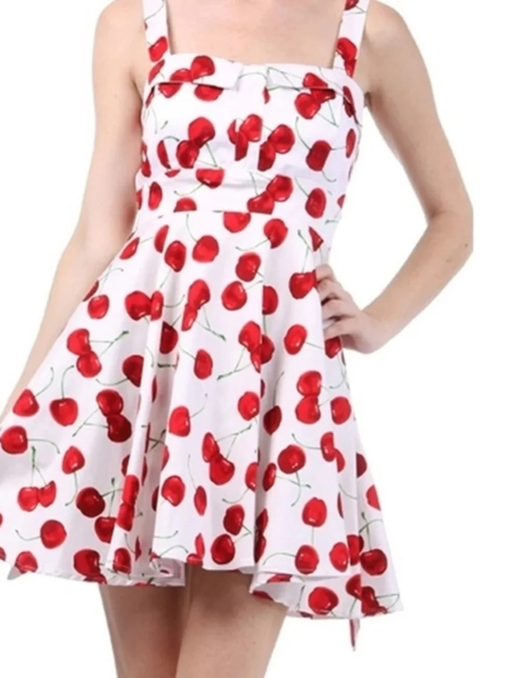Cherry Print Pinup Dress - Picture 1 of 4